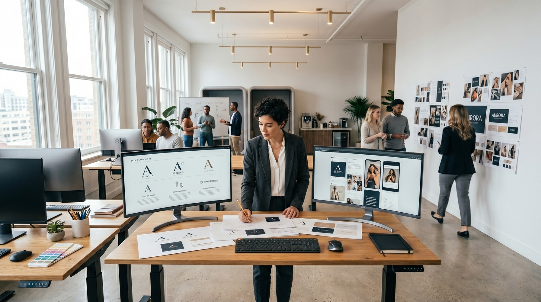 IWAD agency workspace — brand design and campaign production